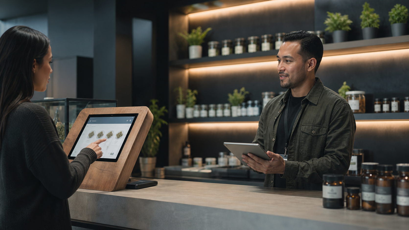 Human handoff in cannabis retail